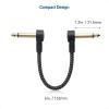 imageCable Matters 8Pack 6 Inches Braided Guitar Patch Cable Guitar Effect Pedal Cables with GoldPlated Connectors in Black