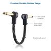 imageCable Matters 8Pack 6 Inches Braided Guitar Patch Cable Guitar Effect Pedal Cables with GoldPlated Connectors in Black