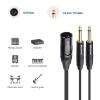 imageCable Matters Dual 14 Inch to XLR Stereo Audio Splitter Cable 33 ft  1m XLR to 635mm Splitter Adapter in Black33 Feet