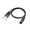 imageCable Matters Dual 14 Inch to XLR Stereo Audio Splitter Cable 33 ft  1m XLR to 635mm Splitter Adapter in Black33 Feet