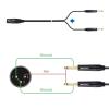imageCable Matters Dual 14 Inch to XLR Stereo Audio Splitter Cable 33 ft  1m XLR to 635mm Splitter Adapter in Black66 Feet