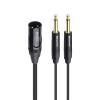 imageCable Matters Dual 14 Inch to XLR Stereo Audio Splitter Cable 33 ft  1m XLR to 635mm Splitter Adapter in Black66 Feet