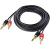 imageCable Matters Heavy Duty 12 AWG Speaker Wire  6ft Single OFC Speaker Cable with Banana Plugs Black12 Feet
