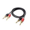 imageCable Matters Heavy Duty 12 AWG Speaker Wire  6ft Single OFC Speaker Cable with Banana Plugs Black3 Feet