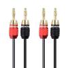 imageCable Matters Heavy Duty 12 AWG Speaker Wire  6ft Single OFC Speaker Cable with Banana Plugs Black3 Feet