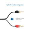imageCable Matters Heavy Duty 12 AWG Speaker Wire  6ft Single OFC Speaker Cable with Banana Plugs Black3 Feet