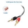 imageCable Matters Heavy Duty 12 AWG Speaker Wire  6ft Single OFC Speaker Cable with Banana Plugs Black6 Feet