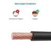 imageCable Matters Heavy Duty 12 AWG Speaker Wire  6ft Single OFC Speaker Cable with Banana Plugs Black6 Feet