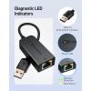 imageCable Matters Plug ampamp Play USB to Ethernet Adapter with PXE MAC Address Clone Support Ethernet to USB 20 Adapter for Laptop Supporting 10100 Mbps Network2Pack