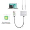 imageCable Matters Premium Braided USB Audio Adapter Sound Card with 35mm Headphone and Microphone Jack for Laptop