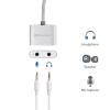 imageCable Matters Premium Braided USB Audio Adapter Sound Card with 35mm Headphone and Microphone Jack for Laptop