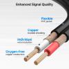 imageCable Matters Short Dual 14quot TS to Dual RCA Cable  3ft 14 Inch to RCA Stereo Audio Interconnect Cable for Audio Equipment15 Feet