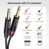 imageCable Matters Short Dual 14quot TS to Dual RCA Cable  3ft 14 Inch to RCA Stereo Audio Interconnect Cable for Audio Equipment15 Feet