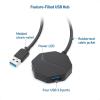 imageCable Matters Ultra Mini 4 Port USB Hub with Long 4 ft Extension Cable Tail USB 30 Hub with Multiple Ports for Up to 5Gbps Data Transfer Rate Black