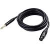 imageCable Matters XLR to 14 TS Microphone Cable 6 ft Unbalanced Female XLR to Male 14 635mm TS Cable10 ft
