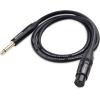 imageCable Matters XLR to 14 TS Microphone Cable 6 ft Unbalanced Female XLR to Male 14 635mm TS Cable3 ft