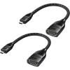 imageCable Matters 2Pack 8K60Hz  4K240Hz Micro HDMI to HDMI Adapter  6 Inches with HDMI21 ampamp HDR Support for Raspberry Pi 4 RPI4 Raspberry Pi 5 RPI5