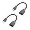 imageCable Matters 2Pack 8K60Hz  4K240Hz Mini HDMI to HDMI Adapter  6 Inches with HDR Support for Raspberry Pi Zero and More