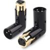imageCable Matters 2Pack Adjustable Male to Female Right Angle XLR Adapter in Black XLR 90 Degree ampamp 120 Ohm 3PinXLR TerminatorDMX Terminator  Optimal Signal Integrity for Lighting and Audio System