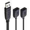 imageCable Matters 2Pack USB 20 Splitter 1 in 2 Out  1ft  30cm USB Power Splitter with BC 12 Charging Support USBA Male to Female Adapter with 480Mbps Data Transfer1Pack