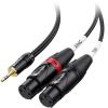imageCable Matters 35mm 18 Inch TRS to 2 XLR Cable 6 ft Male to Female Aux to Dual XLR Breakout Cable10 ft