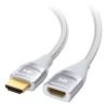 imageCable Matters 48Gbps Ultra HD 8K HDMI Extension Cable  33ft  1m Supports 8K60Hz  4K240Hz with HDR HDMI Male to Female Extender Cable Graphite BlackTitanium Silver
