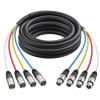 imageCable Matters 4Channel XLR Male to Female Snake CableXLR Snake Cable  10ft Professional Audio Connectivity with Shielding and ColorCoded Channels10 Feet