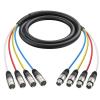 imageCable Matters 4Channel XLR Male to Female Snake CableXLR Snake Cable  10ft Professional Audio Connectivity with Shielding and ColorCoded Channels3 Feet