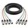 imageCable Matters 4Channel XLR Male to Female Snake CableXLR Snake Cable  10ft Professional Audio Connectivity with Shielding and ColorCoded Channels6 Feet
