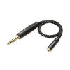 imageCable Matters 635mm to 35mm Headphone Adapter Cable 1 ft 14 Male to 18 Female 35mm to 14 Adapter AMP to Headphone Converter Cable in Black1 ft