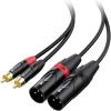 imageCable Matters Dual RCA to XLR Unbalanced Interconnect Cable  10ft XLR to RCA Cable Male to Male6 ft