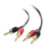 imageCable Matters Heavy Duty 12 AWG Speaker Wire  6ft Single OFC Speaker Cable with Banana Plugs Black12 Feet