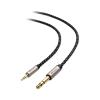 imageCable Matters Premium Braided 35mm to 14 Inch Audio Cable 6 ft 14 to 35mm Cable6 Feet