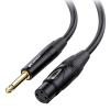 imageCable Matters XLR to 14 TS Microphone Cable 6 ft Unbalanced Female XLR to Male 14 635mm TS Cable10 ft
