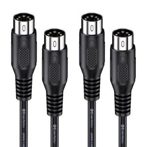 imageCable Matters 2Pack 5 Pin DIN MIDI Cable 5 Pin MIDI Cable  6 Feet3 ft