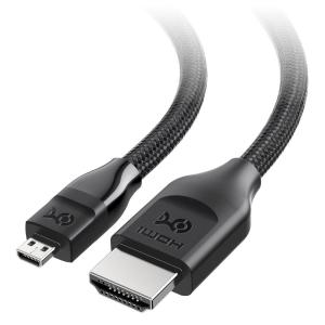 imageCable Matters 48Gbps 8K Micro HDMI to HDMI 21 Cable  66ft Supports 8K60Hz  4K240Hz with HDR MicroHDMI Cable Works with Digital Camera GoPro Raspberry Pi 5  Pi 4 Tablet and Laptop66 Feet