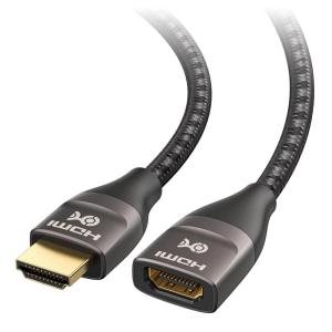 imageCable Matters 48Gbps Ultra HD 8K HDMI Extension Cable  33ft  1m Supports 8K60Hz  4K240Hz with HDR HDMI Male to Female Extender Cable Graphite BlackGraphite Black