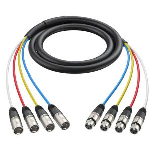 imageCable Matters 4Channel XLR Male to Female Snake CableXLR Snake Cable  10ft Professional Audio Connectivity with Shielding and ColorCoded Channels3 Feet