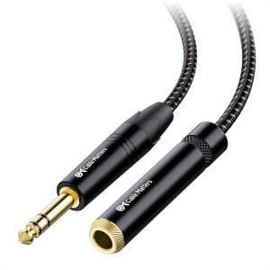 imageCable Matters Braided 14 Inch Extension Cable 6 ft 14 TRS to 14 Inch Male to Female Cable6 ft