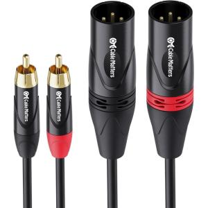 imageCable Matters Dual RCA to XLR Unbalanced Interconnect Cable  10ft XLR to RCA Cable Male to Male10 ft
