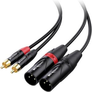 imageCable Matters Dual RCA to XLR Unbalanced Interconnect Cable  10ft XLR to RCA Cable Male to Male6 ft