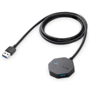 imageCable Matters Ultra Mini 4 Port USB Hub with Long 4 ft Extension Cable Tail USB 30 Hub with Multiple Ports for Up to 5Gbps Data Transfer Rate Black