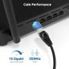 imageCable Matters 10Gbps 5Pack Snagless Cat 6 Ethernet Cable  5ft Slim Profile Cat 6 Cable Cat6 Cord Thin Ethernet Cord BlueBlack