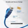imageCable Matters 10Gbps 5Pack Snagless Cat 6 Ethernet Cable  5ft Slim Profile Cat 6 Cable Cat6 Cord Thin Ethernet Cord BlueBlue