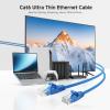 imageCable Matters 10Gbps 5Pack Snagless Cat 6 Ethernet Cable  5ft Slim Profile Cat 6 Cable Cat6 Cord Thin Ethernet Cord BlueBlue