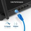 imageCable Matters 10Gbps 5Pack Snagless Cat 6 Ethernet Cable  5ft Slim Profile Cat 6 Cable Cat6 Cord Thin Ethernet Cord BlueBlue