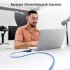 imageCable Matters 10Gbps 5Pack Snagless Cat 6 Ethernet Cable  5ft Slim Profile Cat 6 Cable Cat6 Cord Thin Ethernet Cord BlueBlue