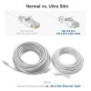 imageCable Matters 10Gbps 5Pack Snagless Cat 6 Ethernet Cable  5ft Slim Profile Cat 6 Cable Cat6 Cord Thin Ethernet Cord BlueWhite