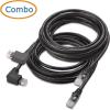imageCable Matters 10Gbps ComboPack 90 Degree Cat 6 Ethernet Cable  7ft Cat6 Right Angle Ethernet Cable 90Degree  270 Degree RightAngle RJ45 Connectors10 ft