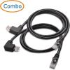 imageCable Matters 10Gbps ComboPack 90 Degree Cat 6 Ethernet Cable  7ft Cat6 Right Angle Ethernet Cable 90Degree  270 Degree RightAngle RJ45 Connectors3 ft